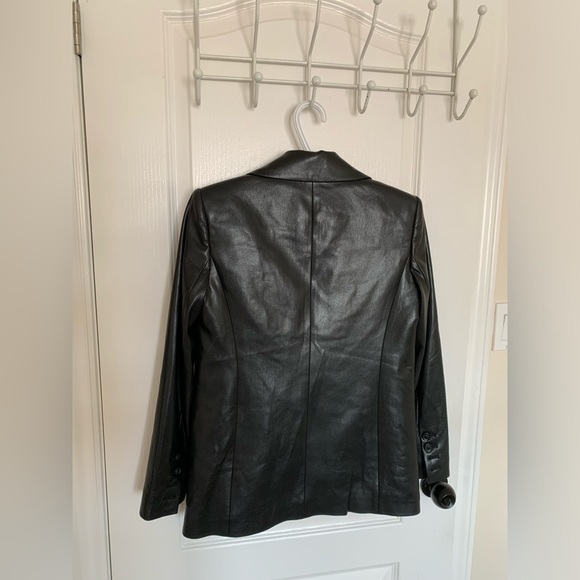 Alice + Olivia Vegan Leather Coat - Picture 4 of 7